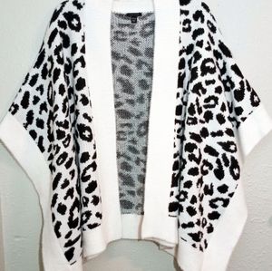 Cheetah Print Open Poncho